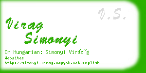 virag simonyi business card